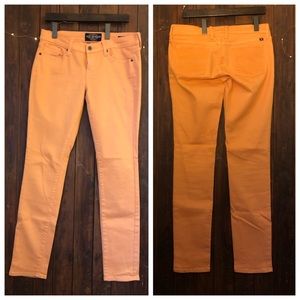 Lucky Brand Orange Charlie Skinny Jeans Pants